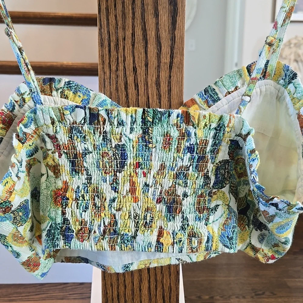 Anthropologie 2 Piece Floral Blouse Set